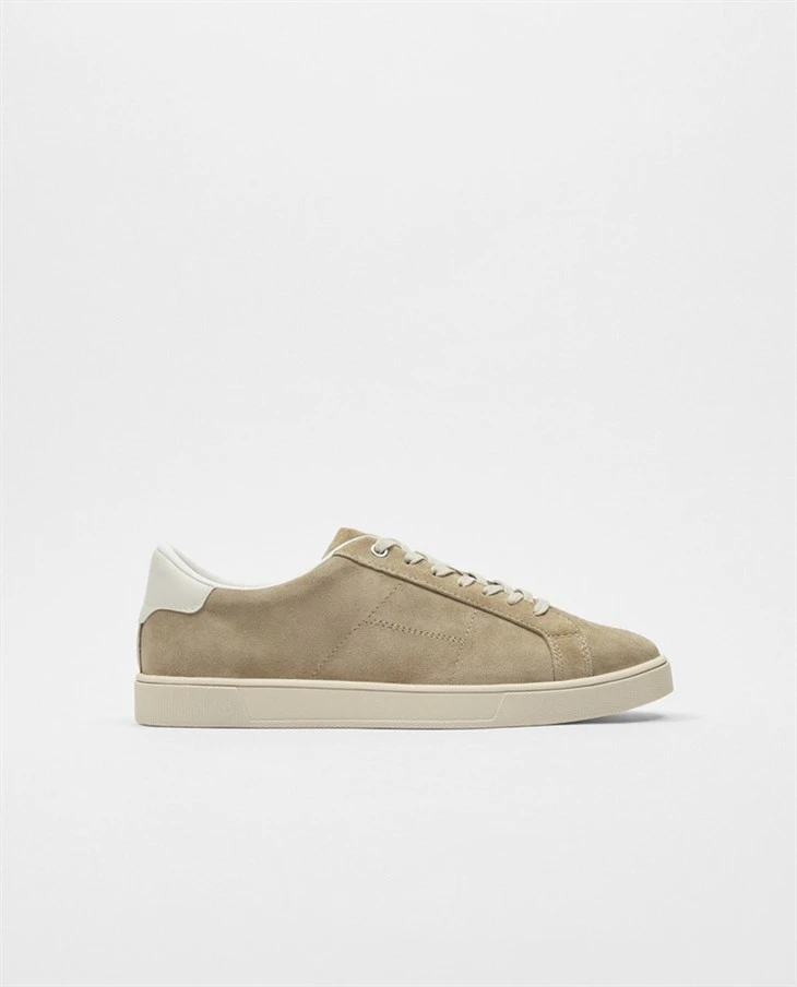 Recycled Fly Cow Suede Beige Casual Shoes factory